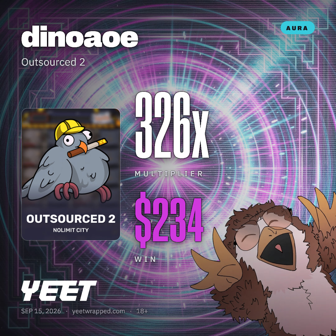 dinoaoe hit 326.1x on Outsourced 2