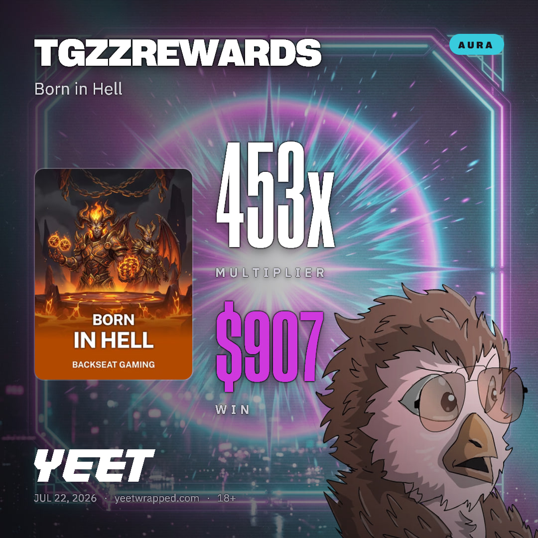 TGZZREWARDS hit 453.3x on Born in Hell