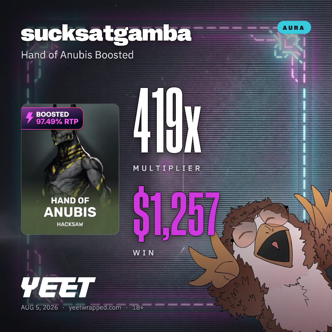 sucksatgamba hit 419.1x on Hand of Anubis Boosted