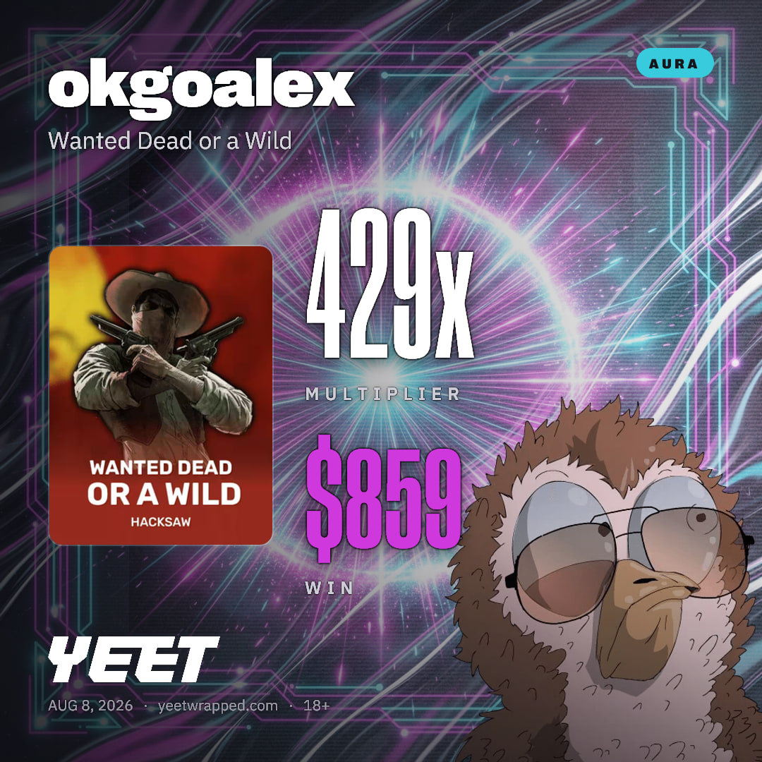 okgoalex hit 429.4x on Wanted Dead or a Wild