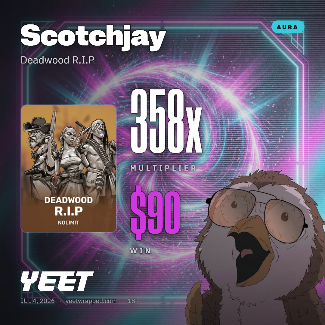 Scotchjay hit 358.4x on Deadwood R.I.P