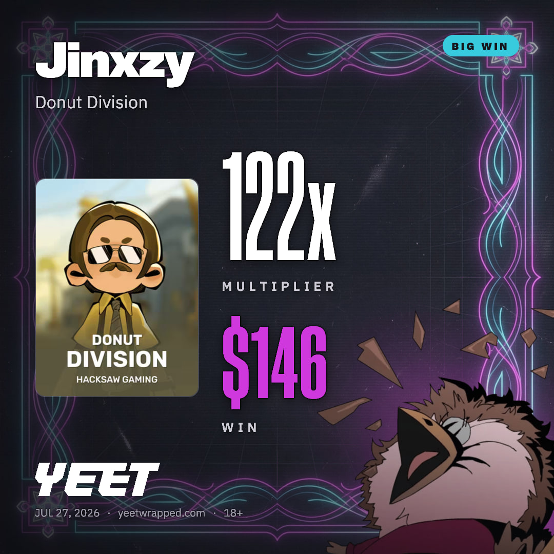 Jinxzy hit 121.6x on Donut Division