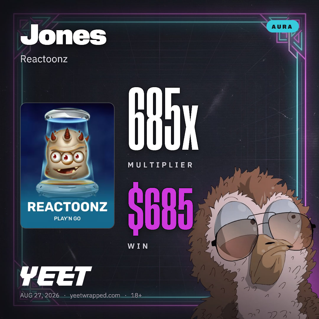 Jones hit 685.3x on Reactoonz
