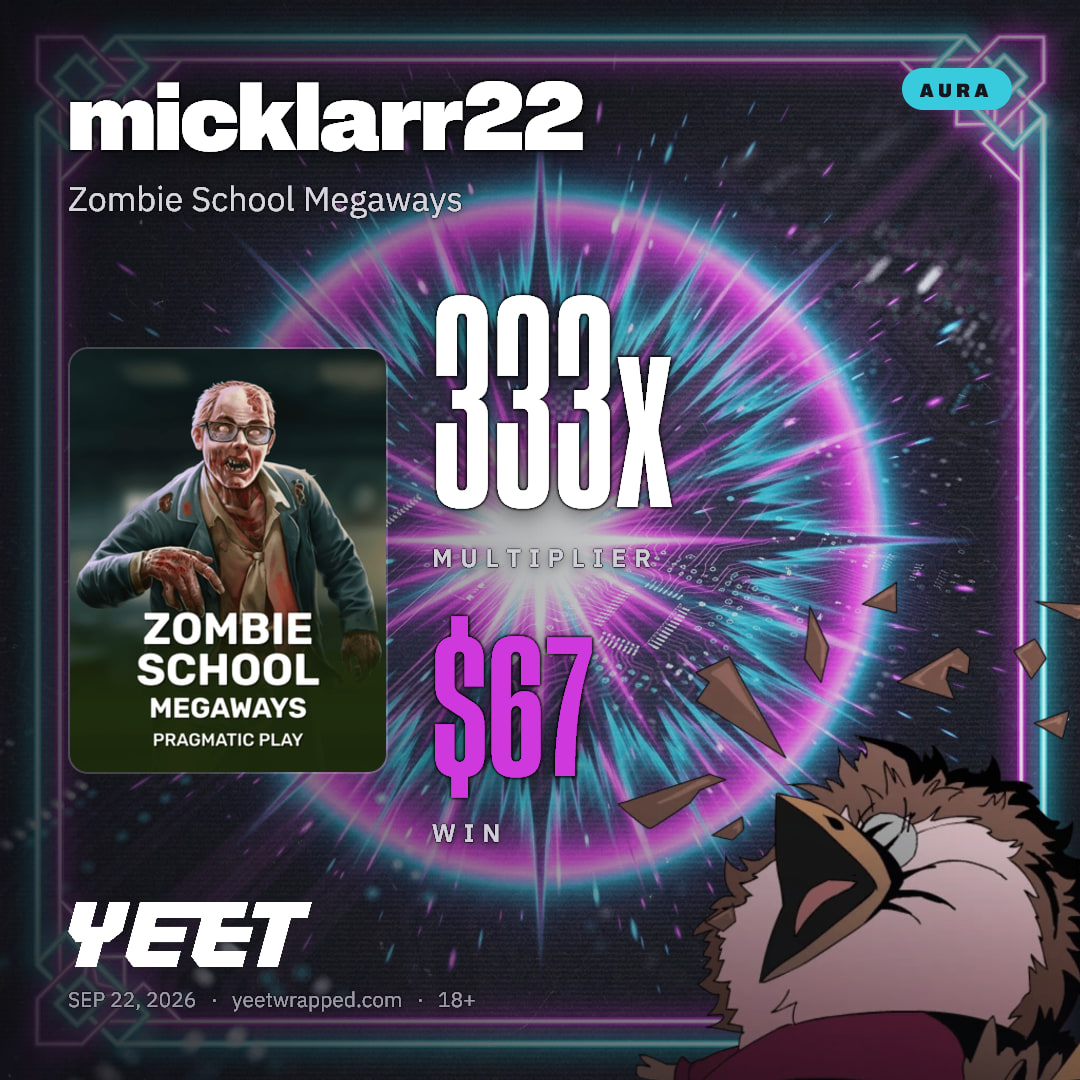 micklarr22 hit 332.6x on Zombie School Megaways