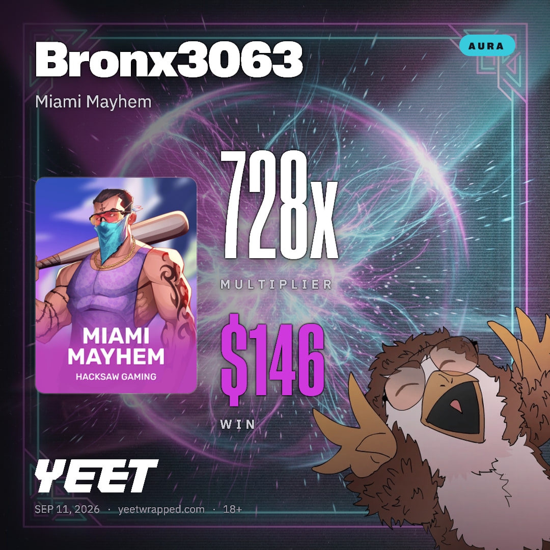 Bronx3063 hit 727.7x on Miami Mayhem