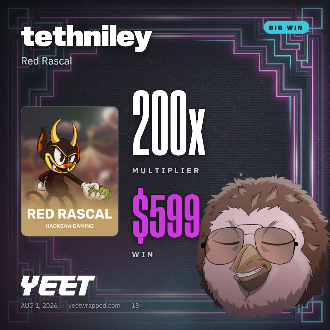 tethniley hit 199.6x on Red Rascal