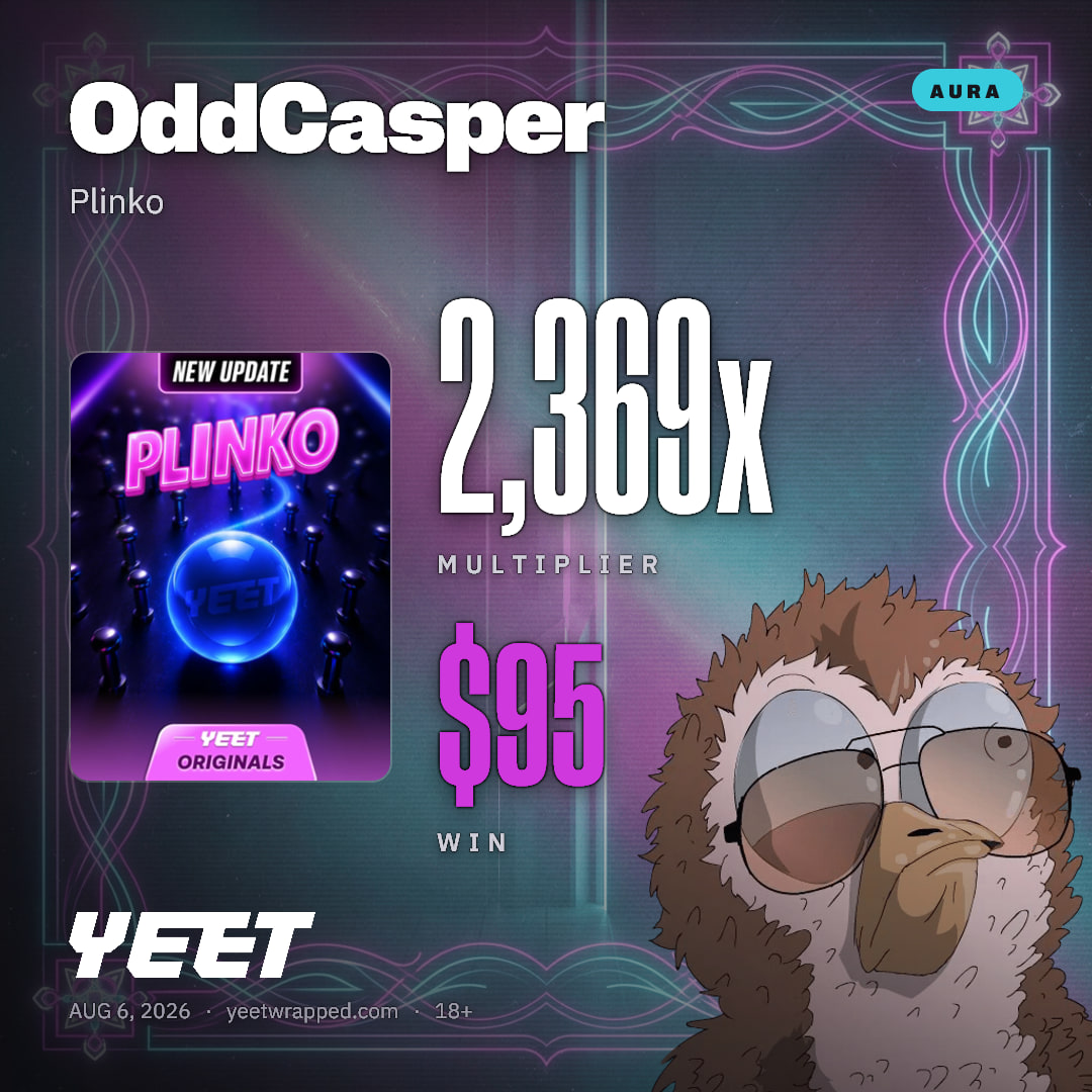 OddCasper hit 2,369x on Plinko