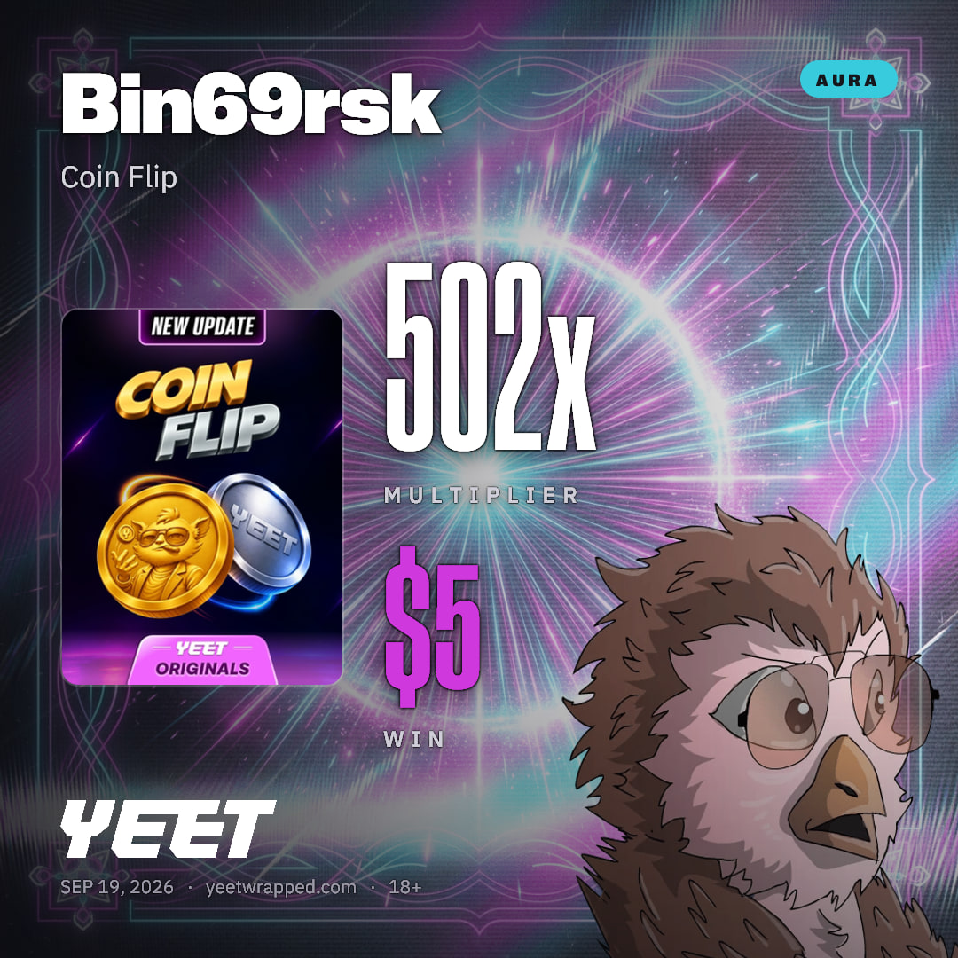 Bin69rsk hit 501.8x on Coin Flip