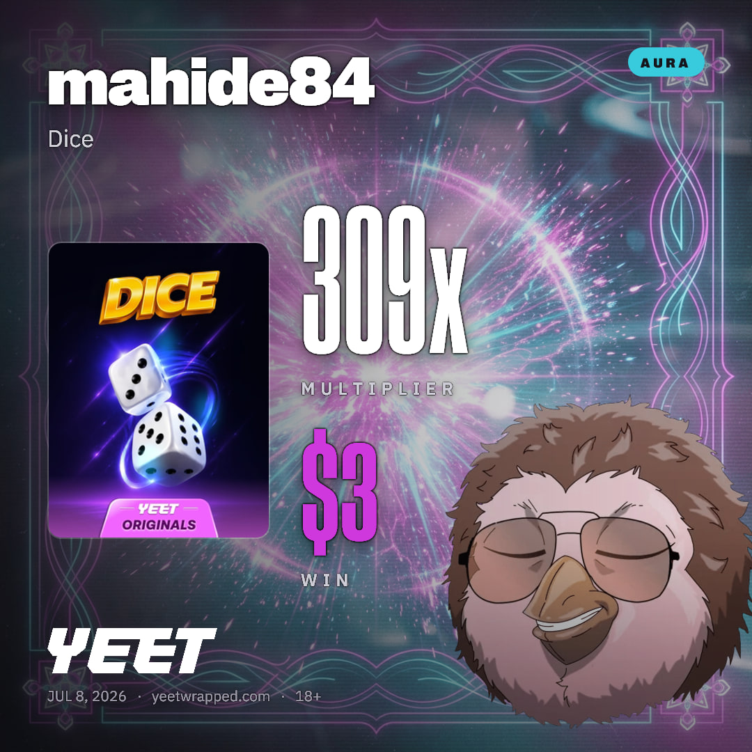 mahide84 hit 309.4x on Dice
