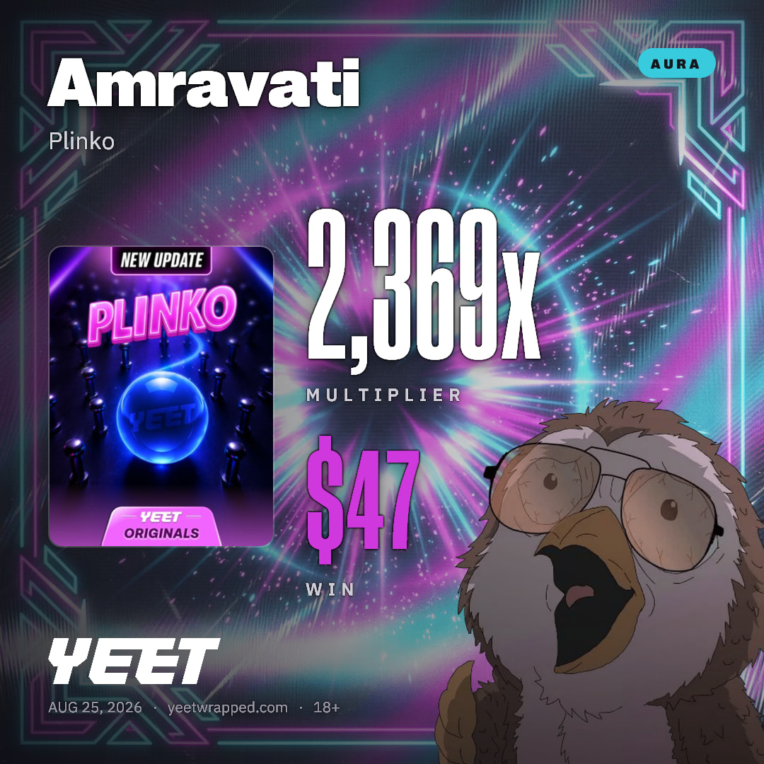 Amravati hit 2,369x on Plinko