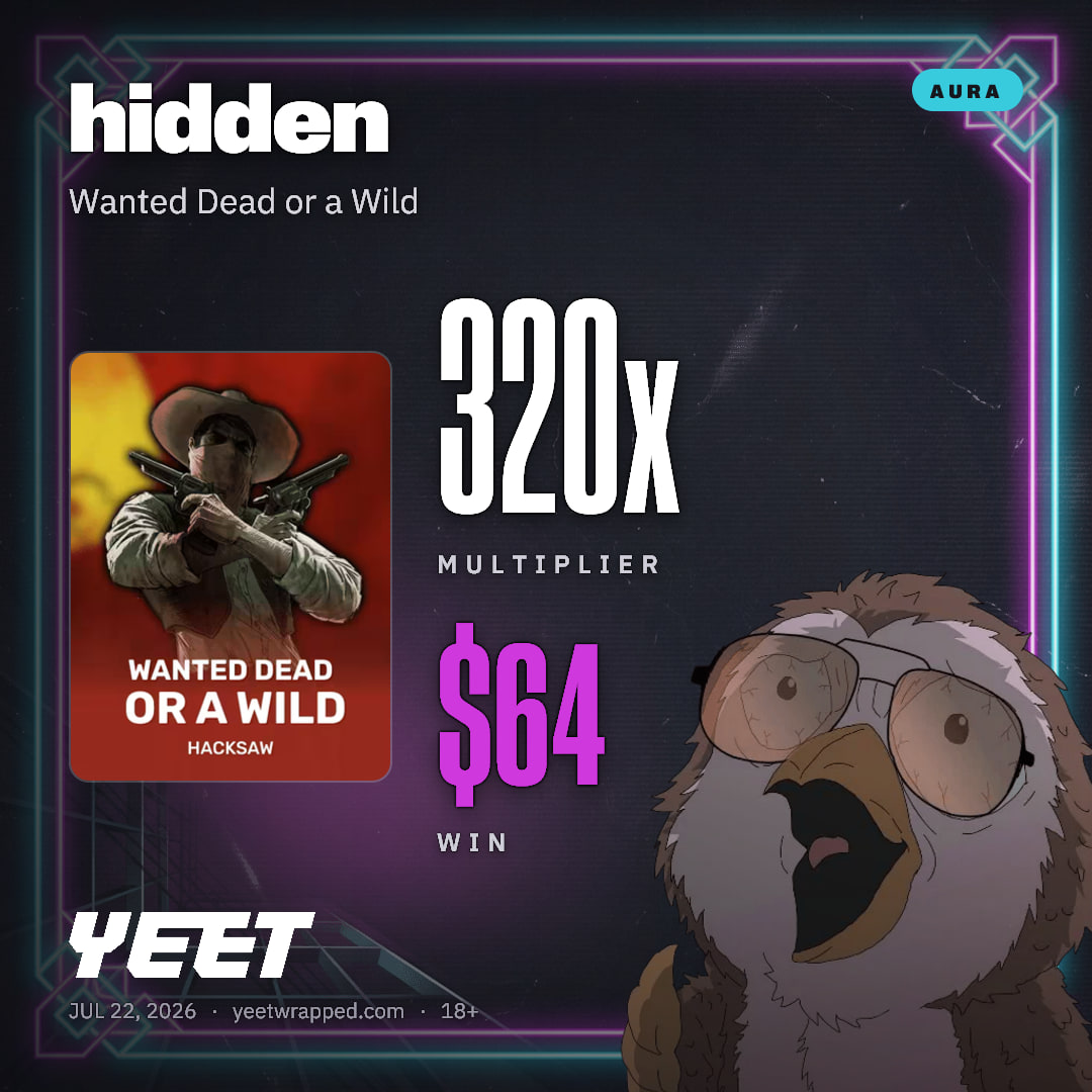 hidden hit 320.4x on Wanted Dead or a Wild
