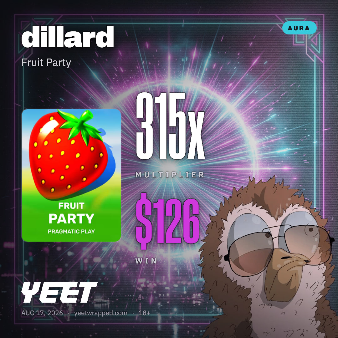 dillard hit 315.3x on Fruit Party