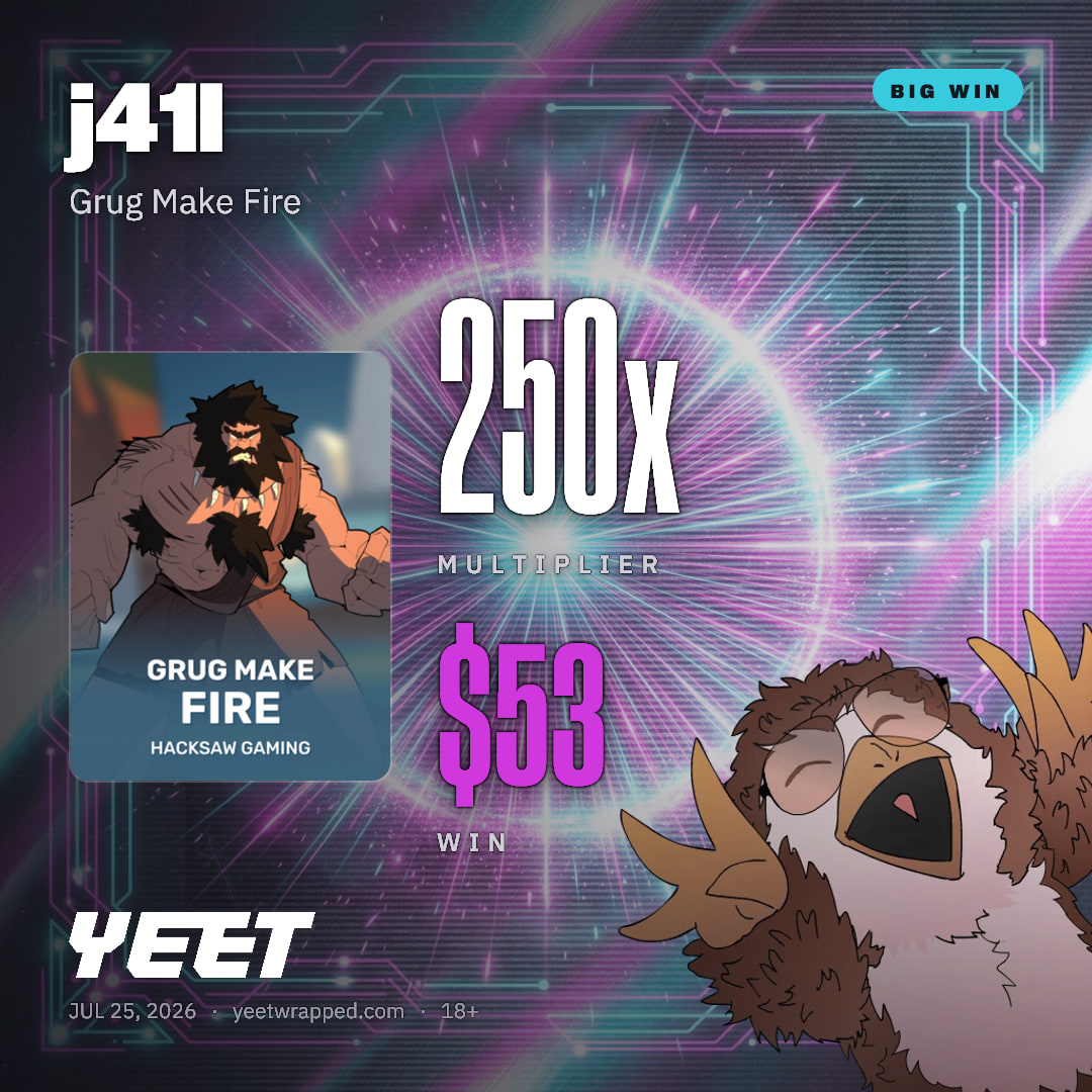 j41l hit 250.4x on Grug Make Fire