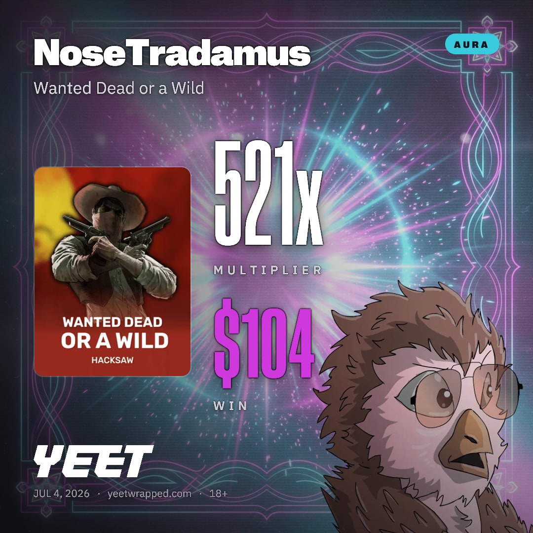 NoseTradamus hit 520.8x on Wanted Dead or a Wild