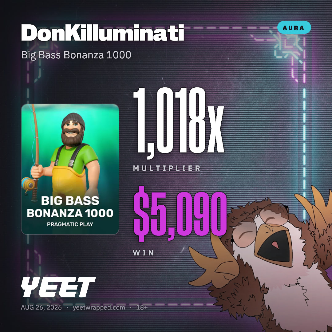 DonKilluminati hit 1,018x on Big Bass Bonanza 1000