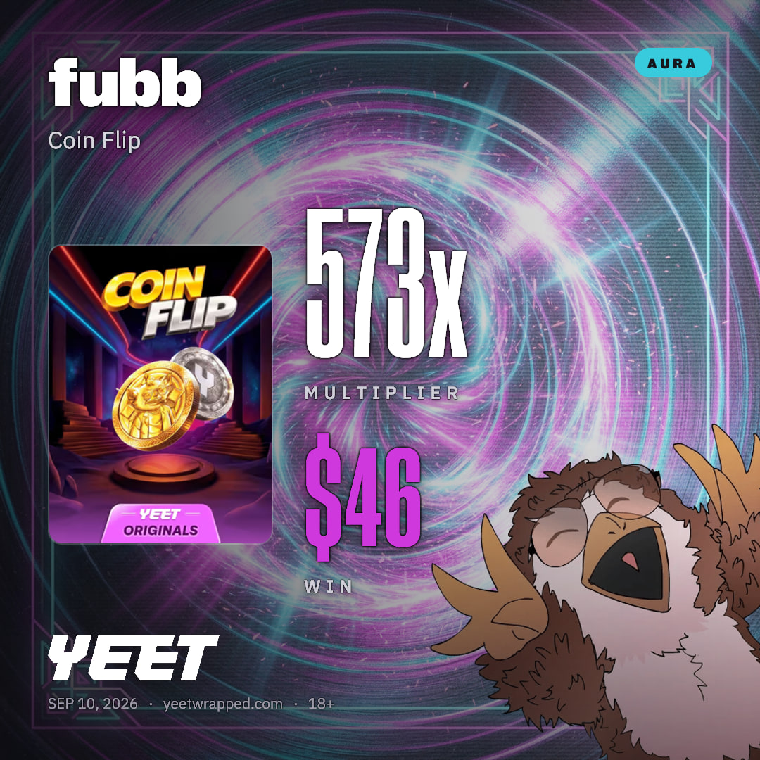 fubb hit 573.4x on Coin Flip
