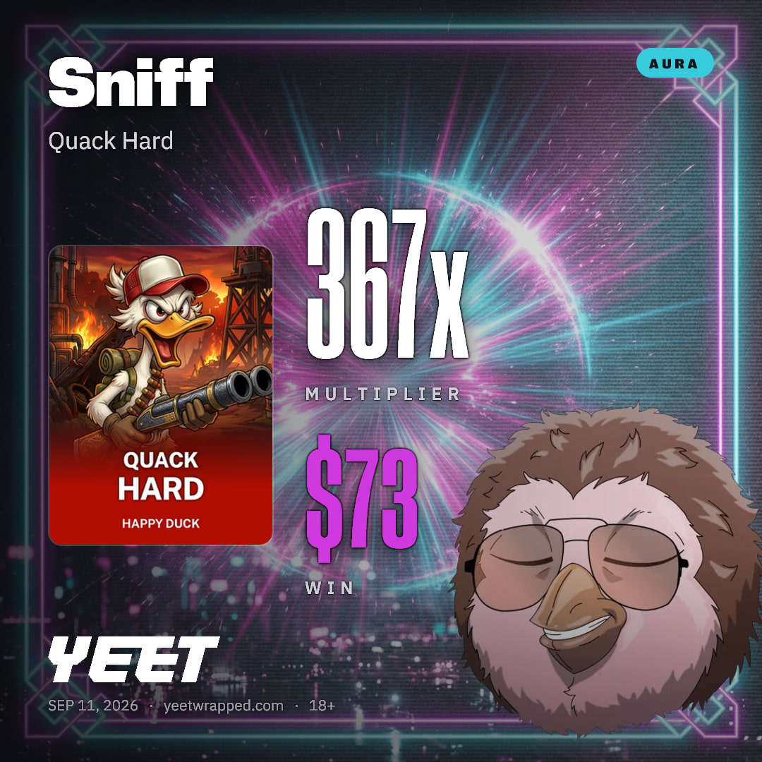 Sniff hit 366.6x on Quack Hard