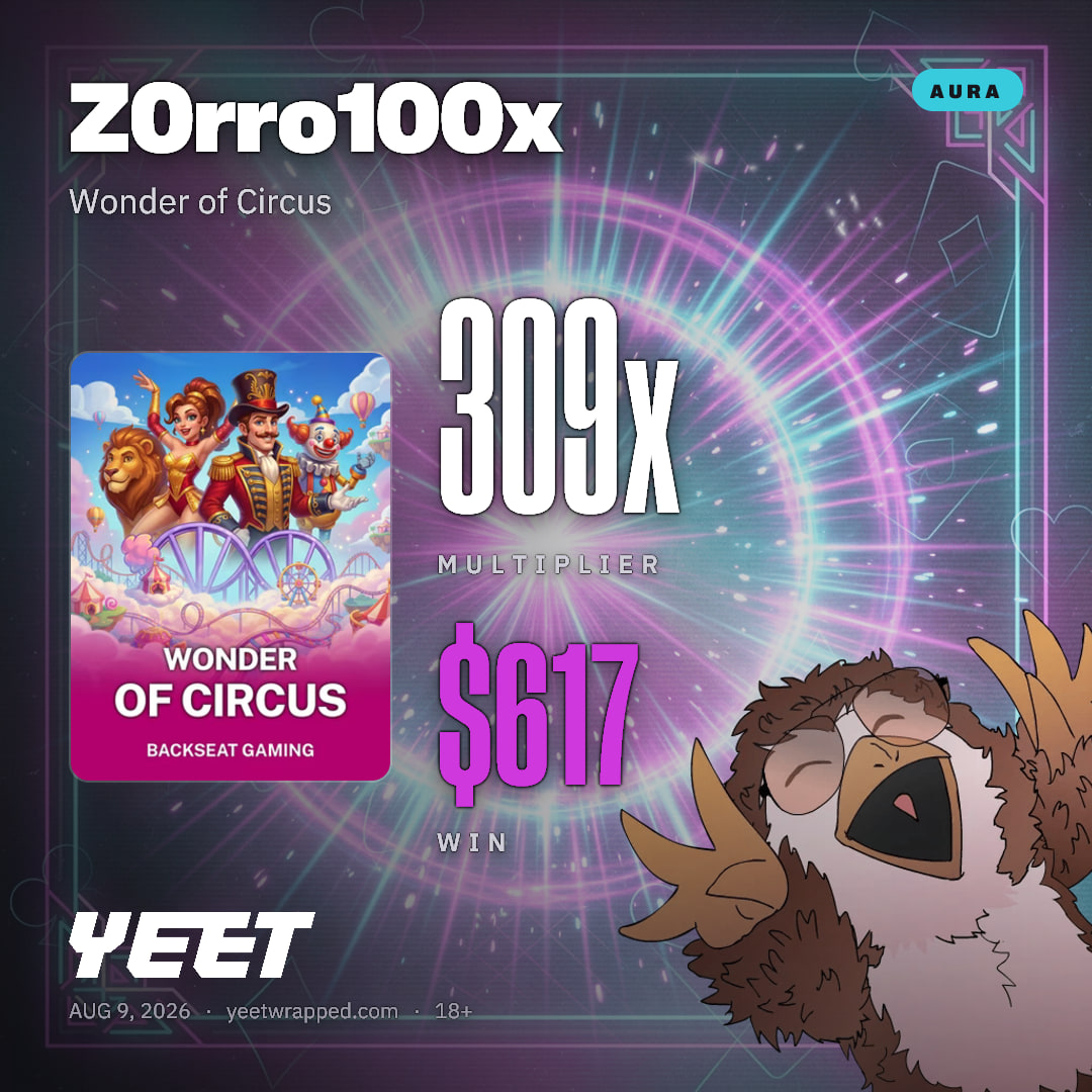 Z0rro100x hit 308.7x on Wonder of Circus