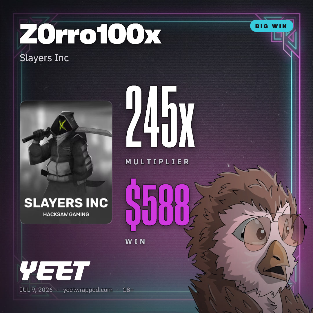 Z0rro100x hit 244.9x on Slayers Inc