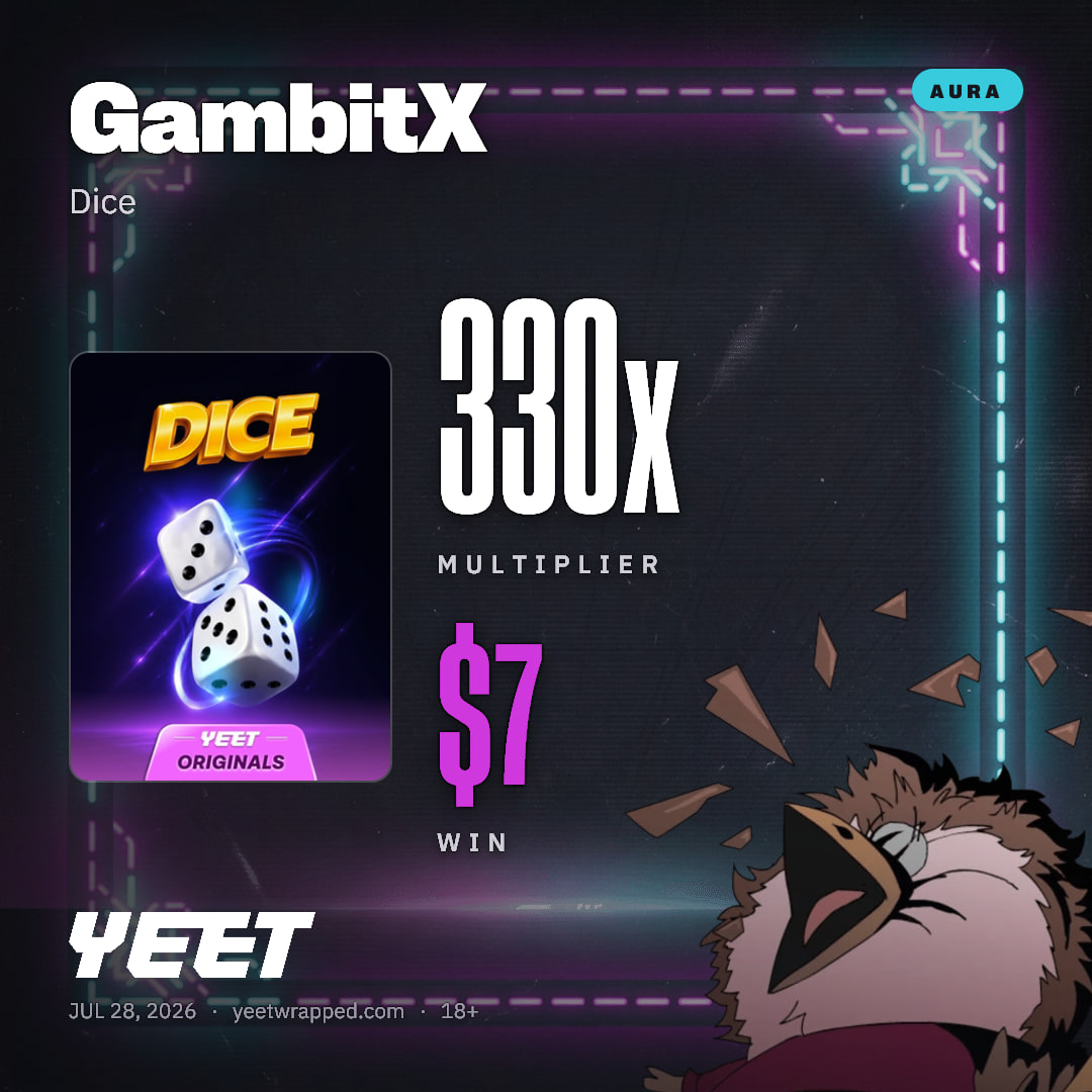 GambitX hit 330x on Dice