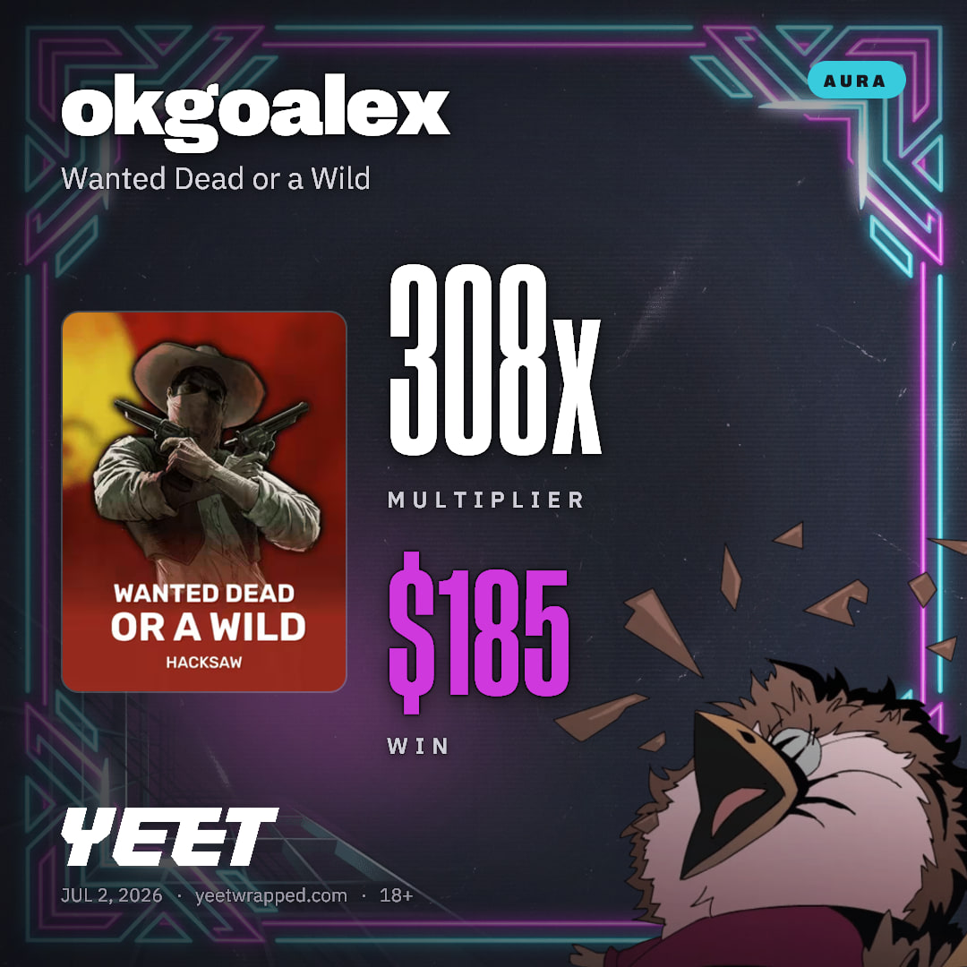 okgoalex hit 307.9x on Wanted Dead or a Wild