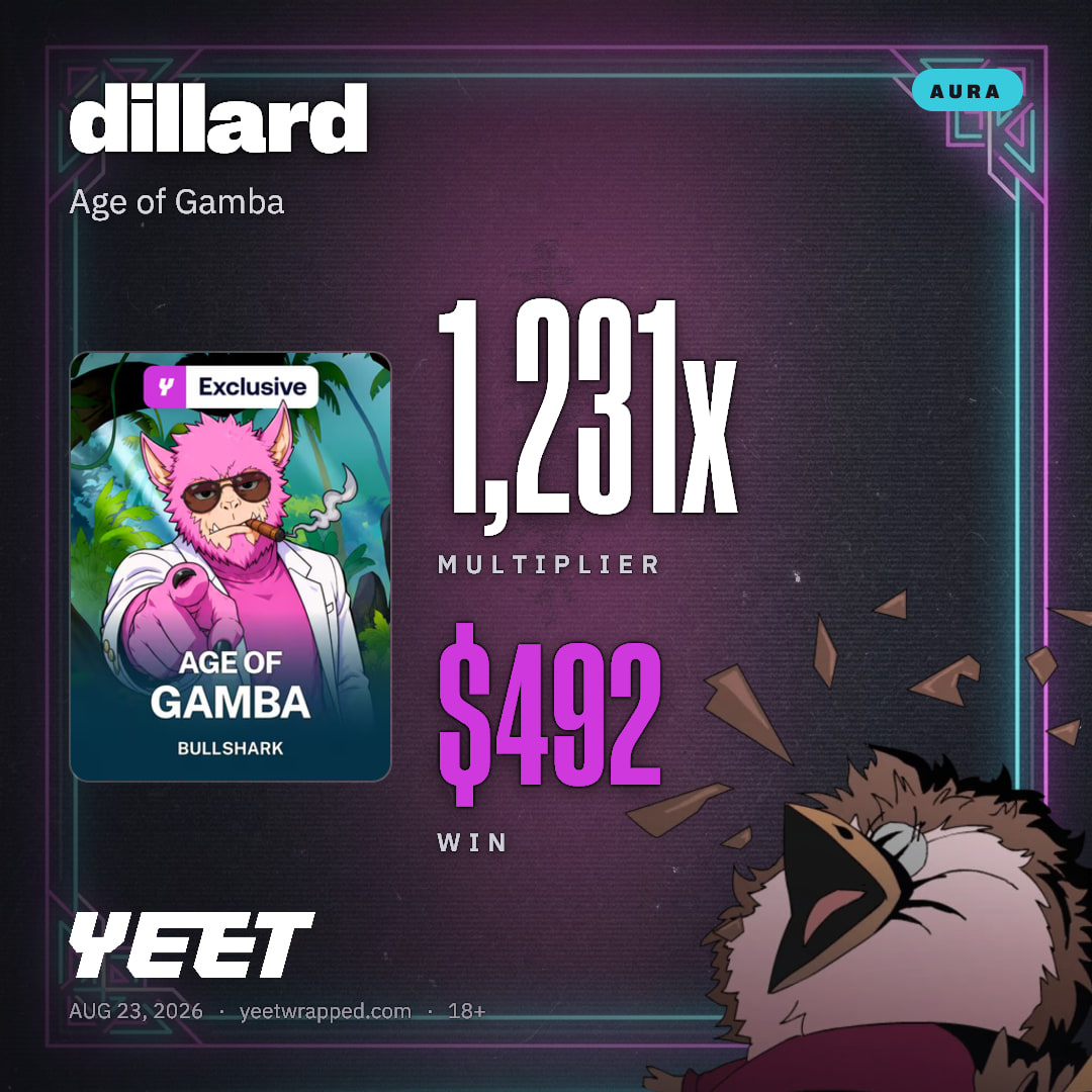 dillard hit 1,231x on Age of Gamba