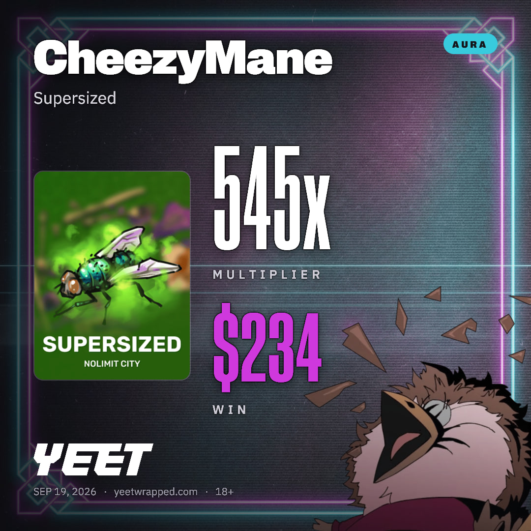 CheezyMane hit 545.5x on Supersized