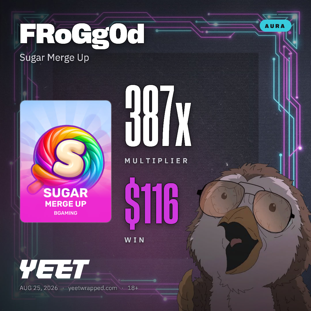 FRoGg0d hit 386.7x on Sugar Merge Up