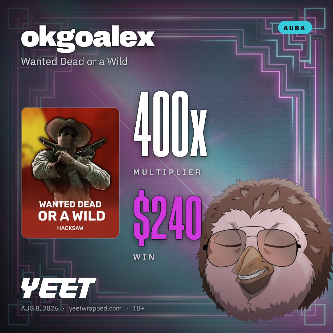 okgoalex hit 400.4x on Wanted Dead or a Wild