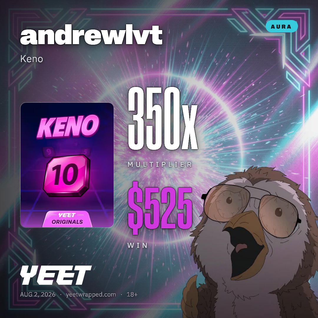 andrewlvt hit 350x on Keno