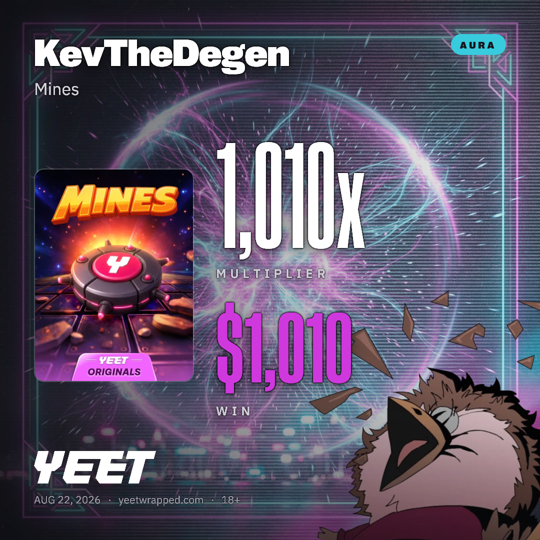 KevTheDegen hit 1,010x on Mines