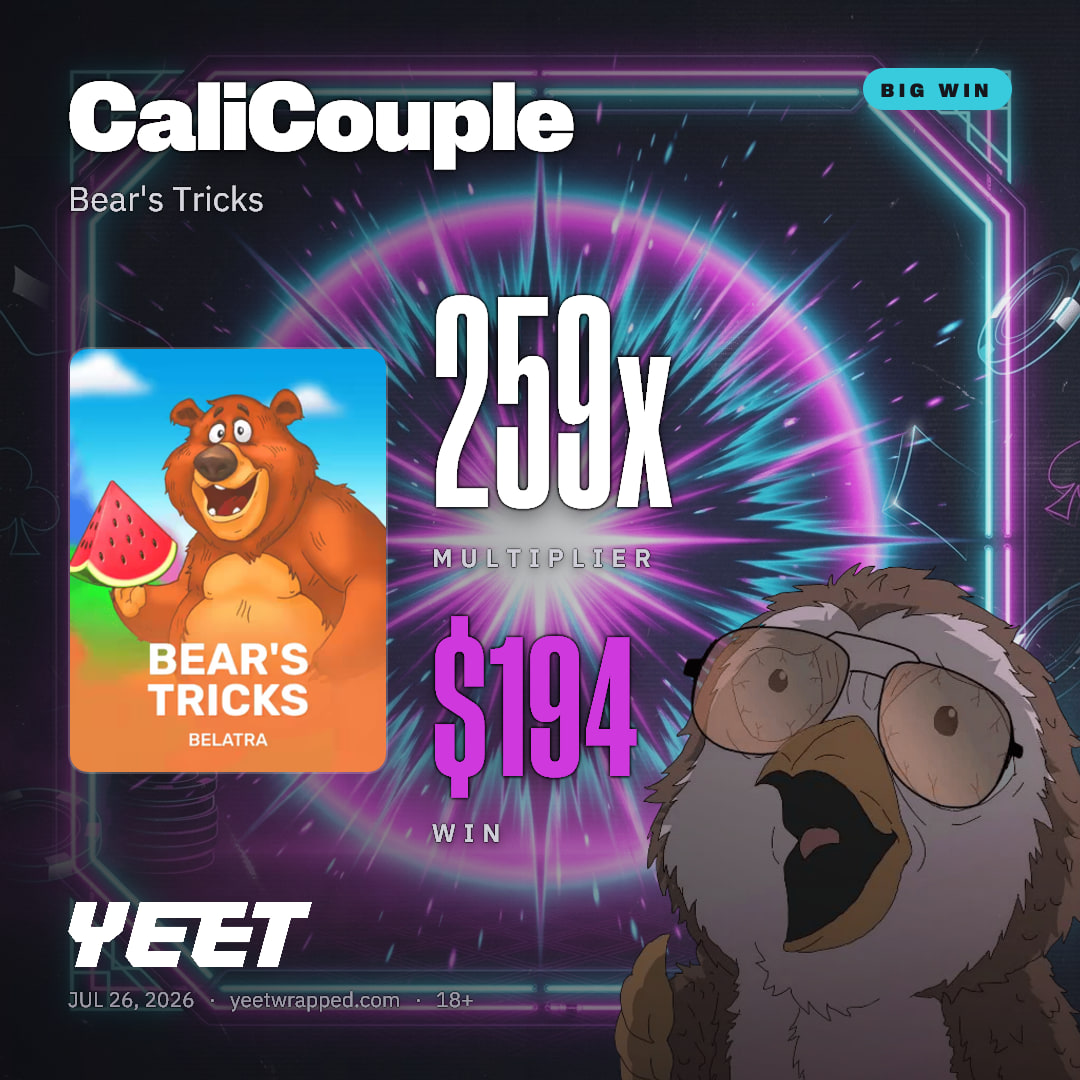 CaliCouple hit 259.2x on Bear's Tricks