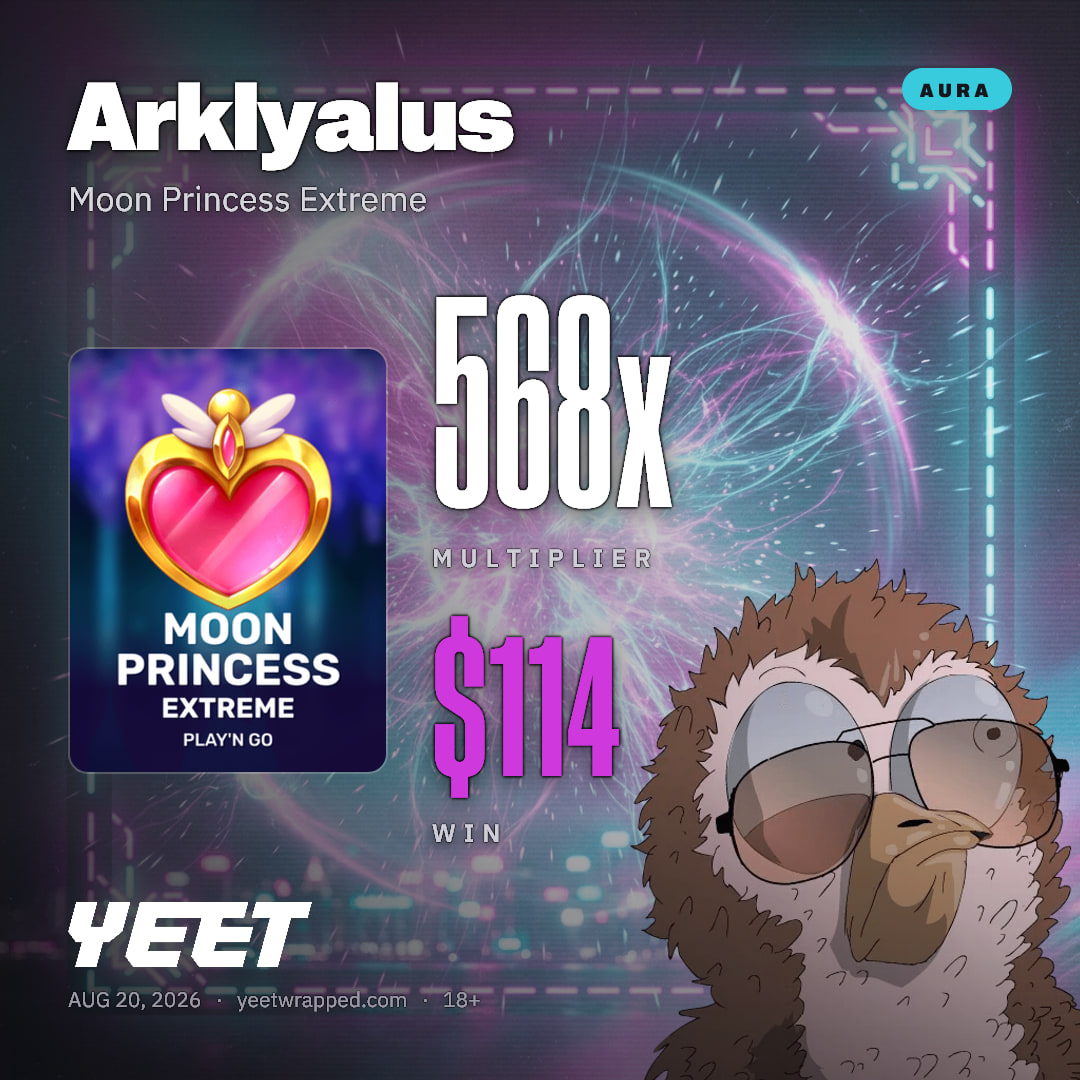 Arklyalus hit 567.5x on Moon Princess Extreme