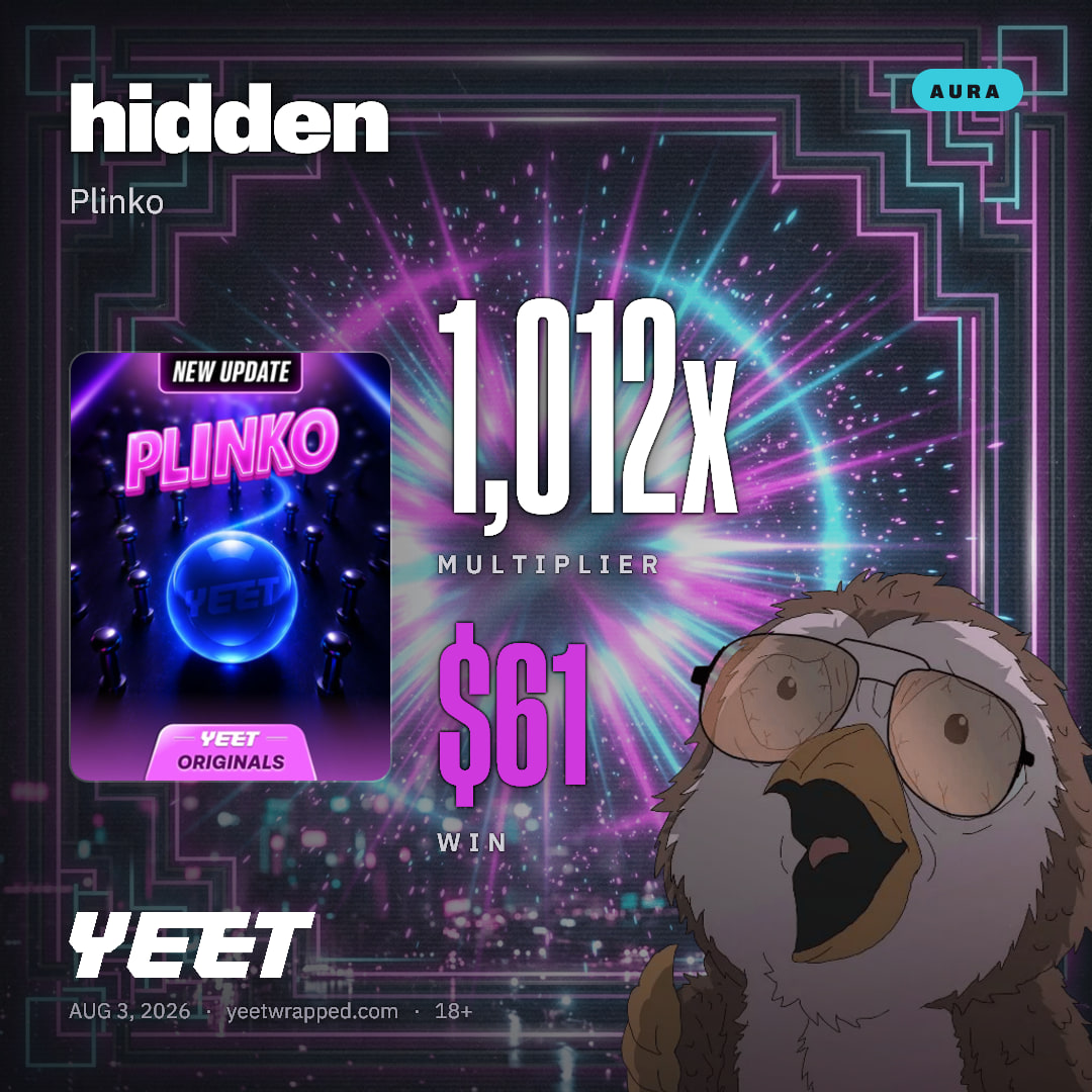 hidden hit 1,012x on Plinko