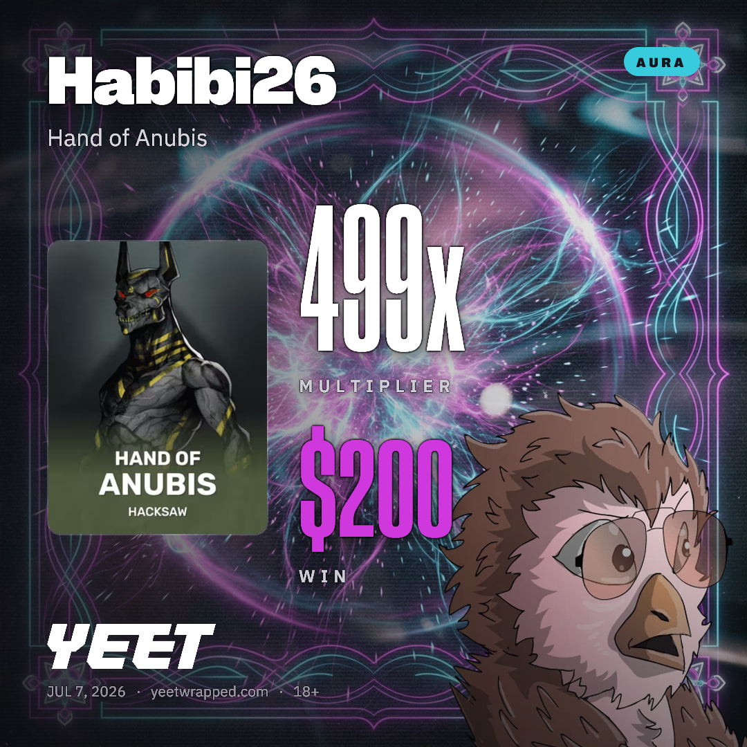Habibi26 hit 499.3x on Hand of Anubis