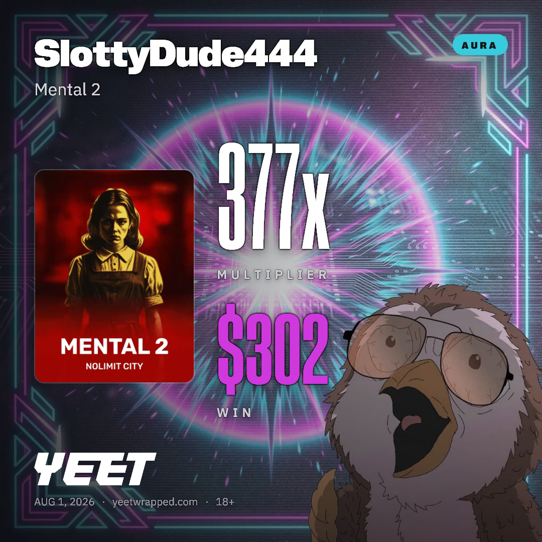 SlottyDude444 hit 376.9x on Mental 2