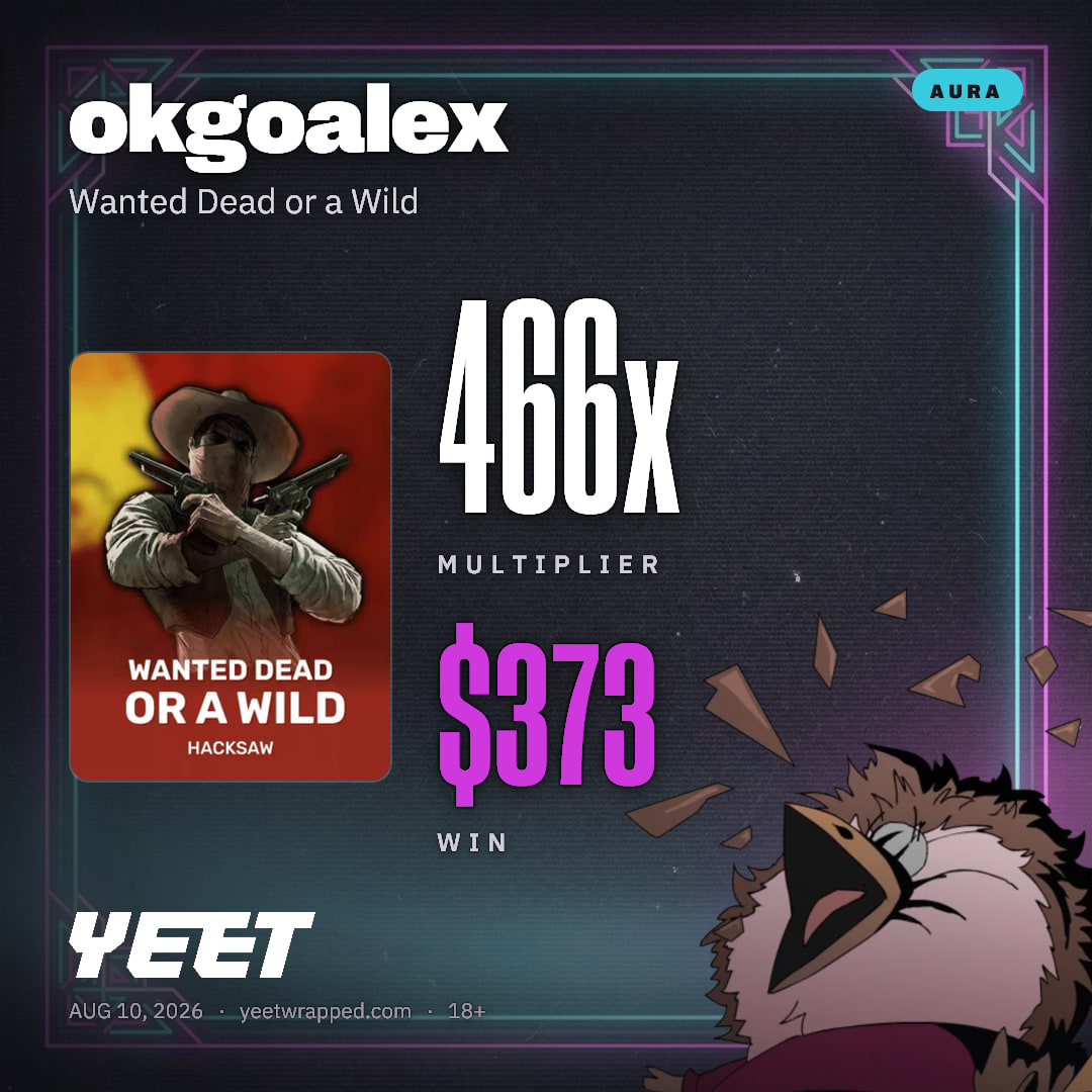 okgoalex hit 466.4x on Wanted Dead or a Wild