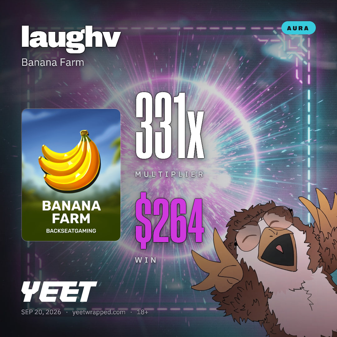 laughv hit 330.6x on Banana Farm