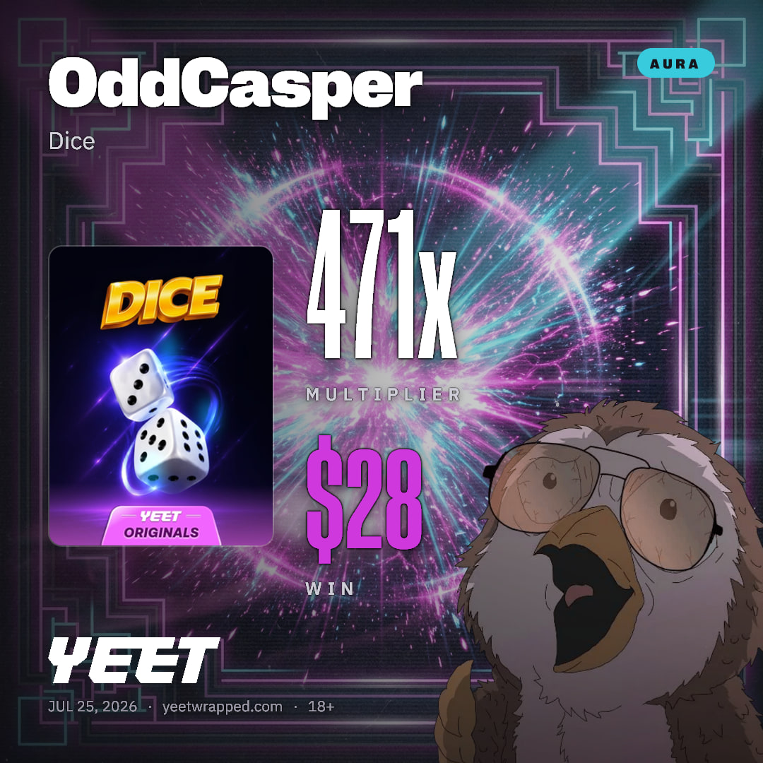 OddCasper hit 471.4x on Dice