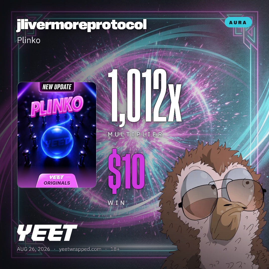 jlivermoreprotocol hit 1,012x on Plinko