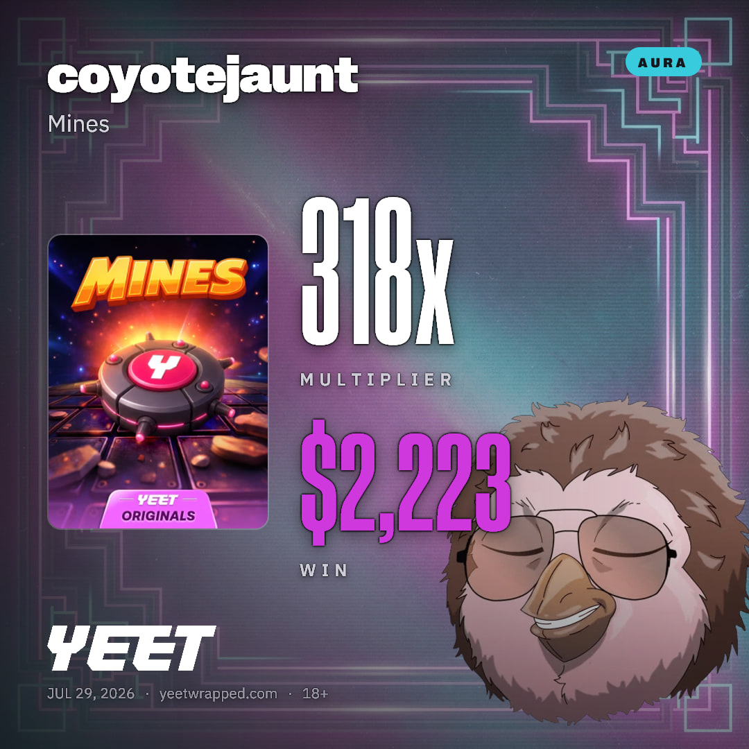 coyotejaunt hit 317.5x on Mines