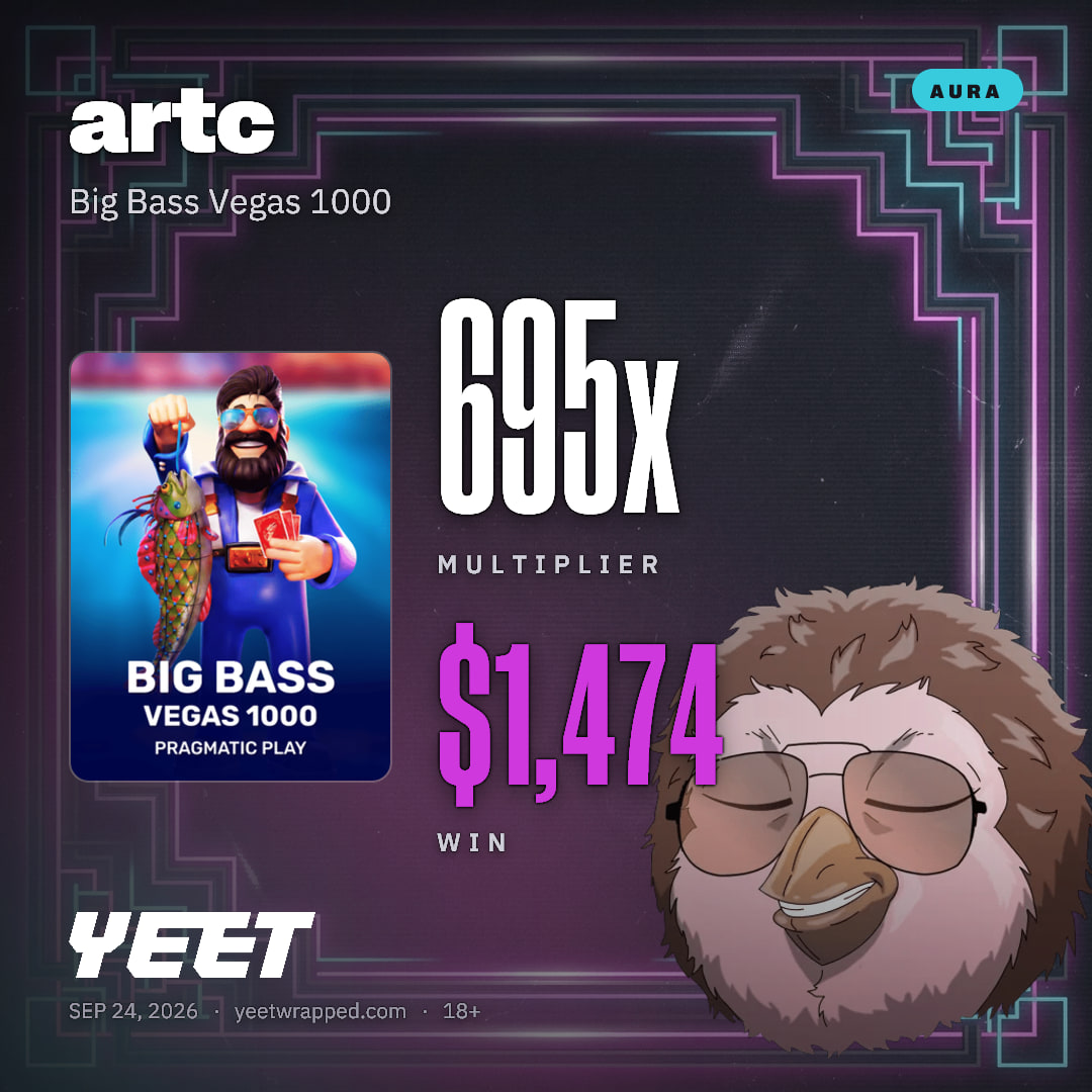 artc hit 694.8x on Big Bass Vegas 1000