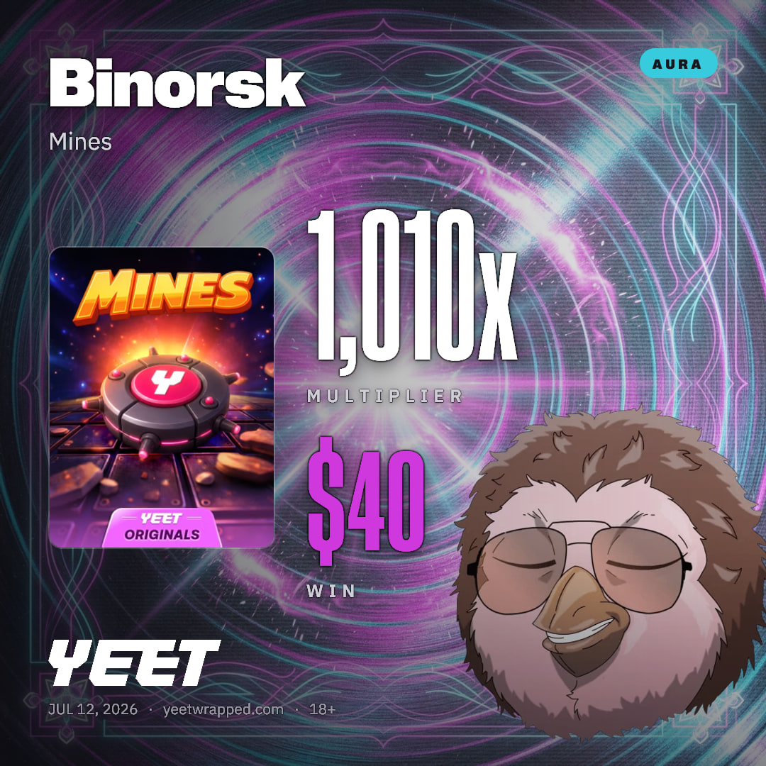 Binorsk hit 1,010x on Mines