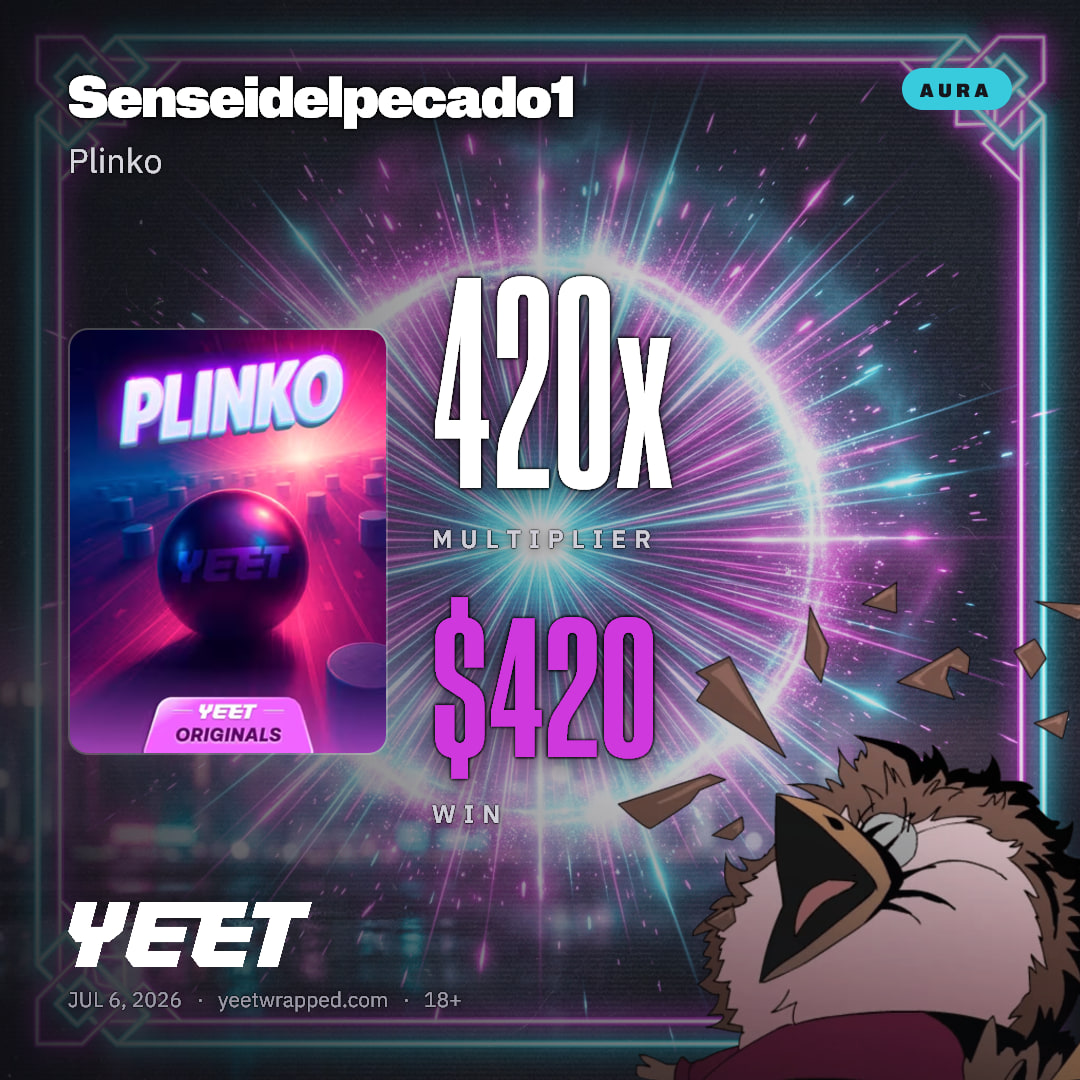 Senseidelpecado1 hit 420x on Plinko