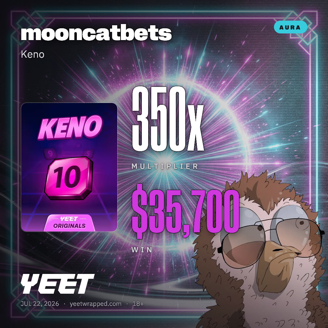 mooncatbets hit 350x on Keno