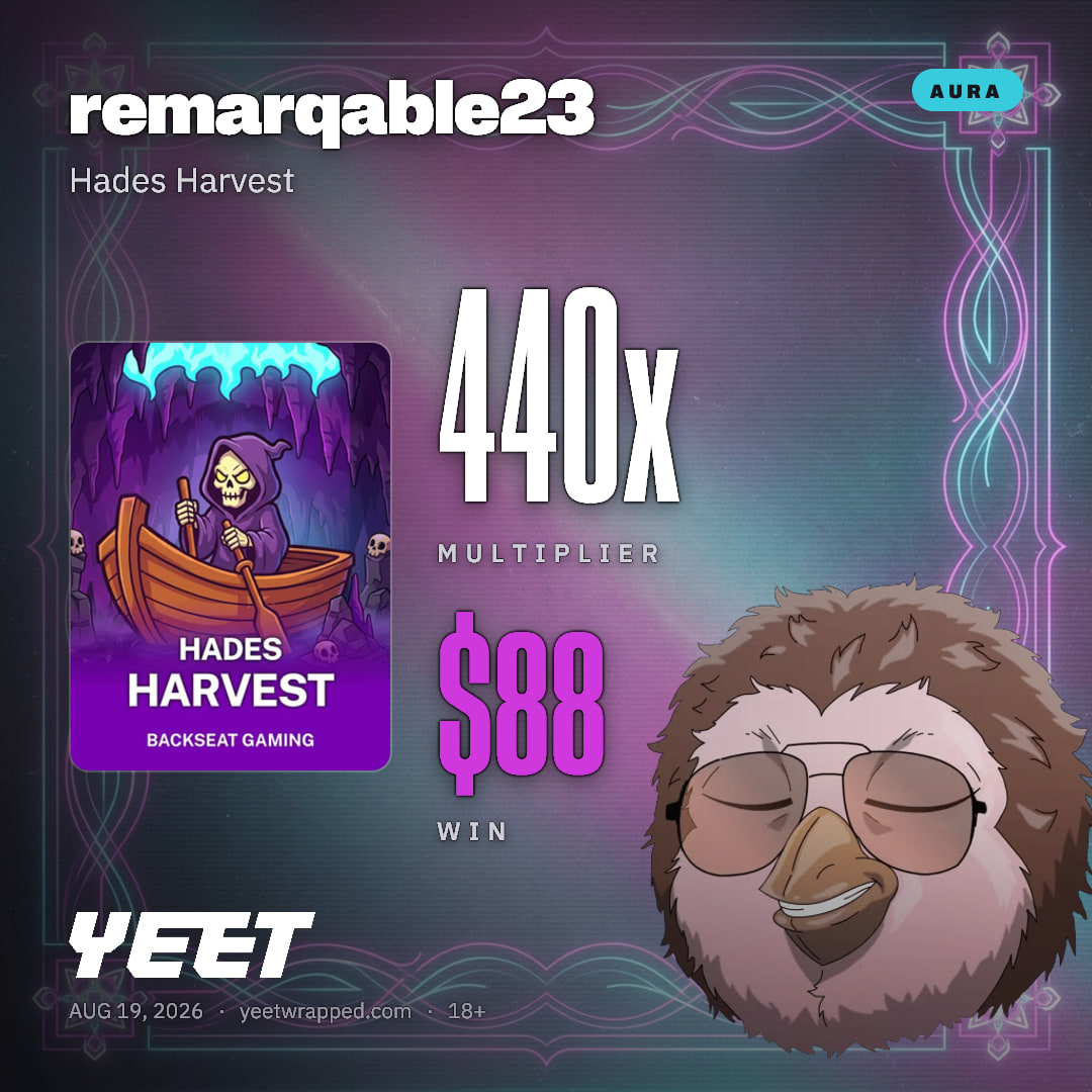 remarqable23 hit 439.9x on Hades Harvest