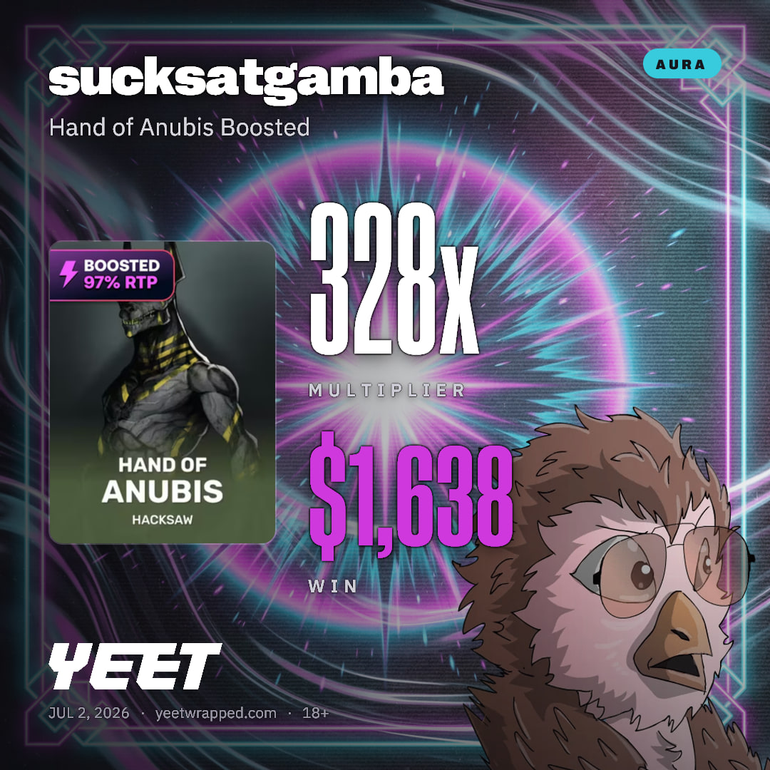 sucksatgamba hit 327.6x on Hand of Anubis Boosted