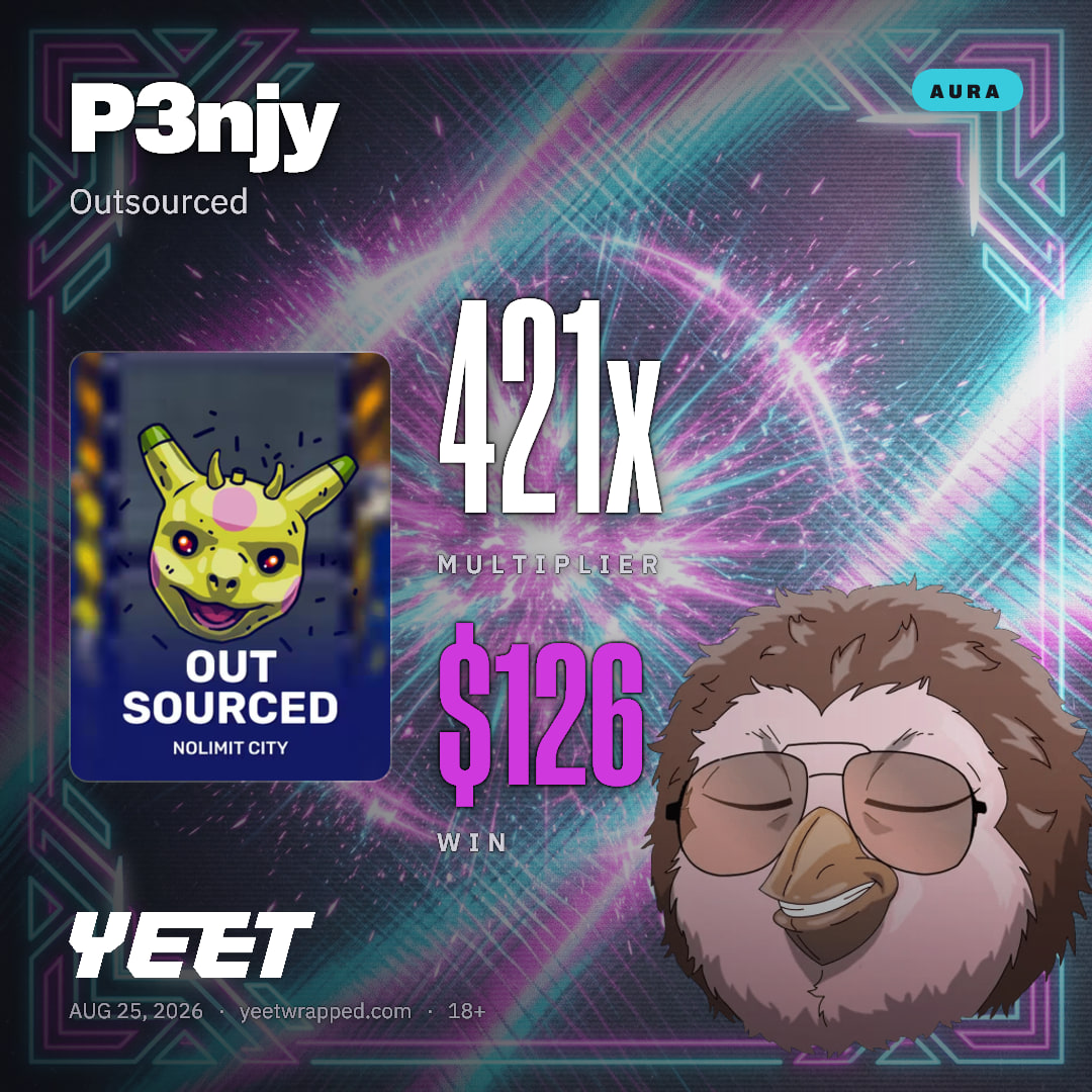 P3njy hit 420.7x on Outsourced