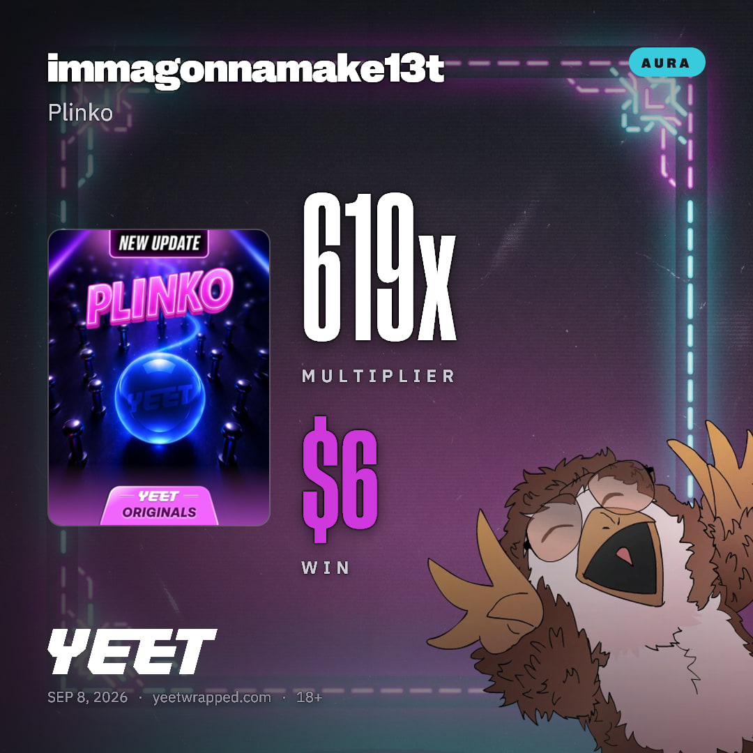immagonnamake13t hit 619x on Plinko