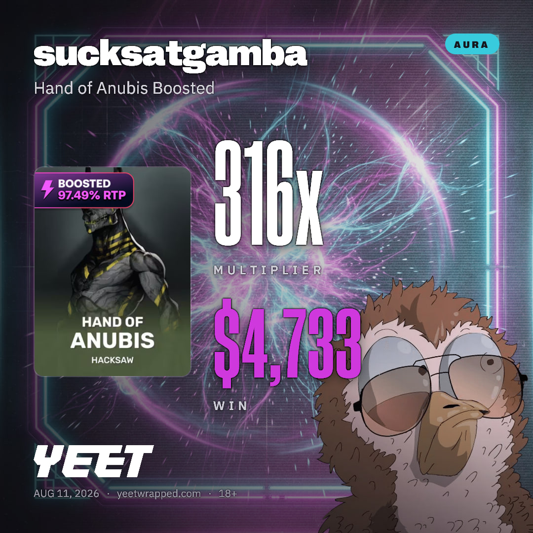 sucksatgamba hit 315.5x on Hand of Anubis Boosted
